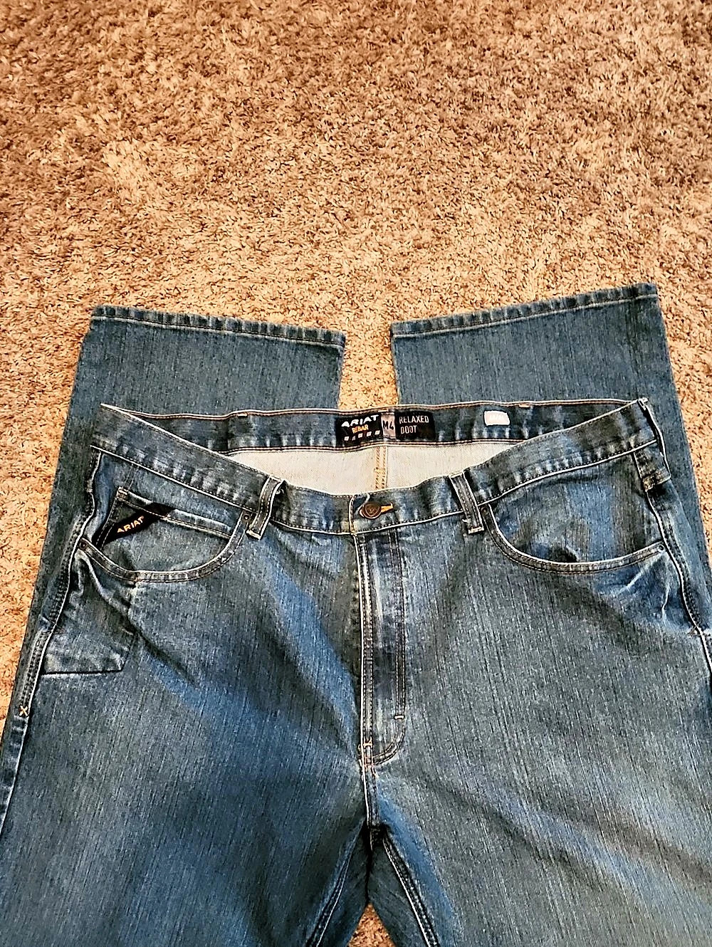 Ariat Rebar M4 Relaxed DuraStretch Boot Cut Jeans Boot Cut Jeans Waist 42/34 - Picture 3 of 7